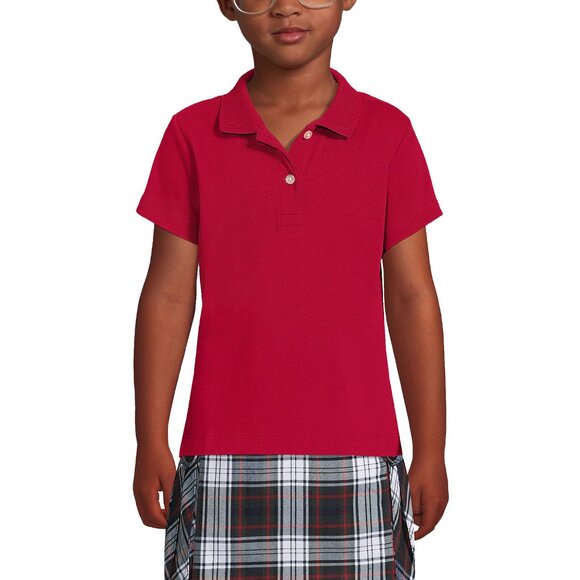NEW Lands' End Little Girls Polo Shirt Short Sleeves Classic Red Color size 4 XS - Picture 3 of 7